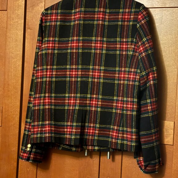 J Crew Blazer Classy Stewart Tartan Plaid Wool-Blend Schoolboy Sz 12 Jacket $258 - Picture 7 of 8